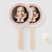 Superstar Afstudeerder Afstuderen Moderne Aangepas Handwaaier (Voorkant en achterkant)