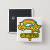 Superstar Auditor Vierkante Button 5,1 Cm (Voorkant /achterkant)