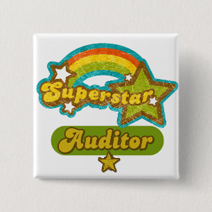 Superstar Auditor Vierkante Button 5,1 Cm