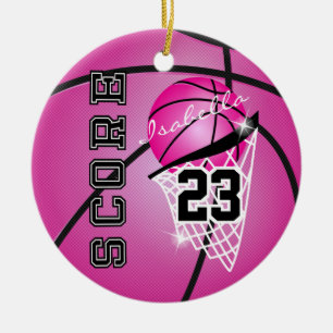 Superstar Basketball personaliseren - Roze Keramisch Ornament
