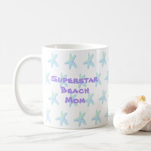 Superstar Beach mama Starfish Koffiemok (Met donut)