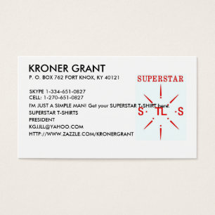 SUPERSTAR-BEVORDERINGEN. VISITEKAARTJES
