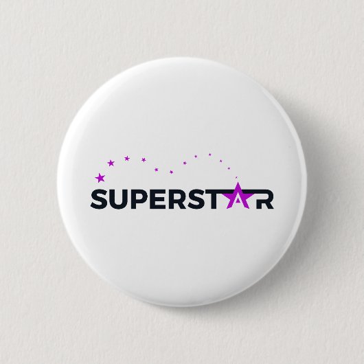 Superstar Bouncing Pink Ronde Button 5,7 Cm (Voorkant)