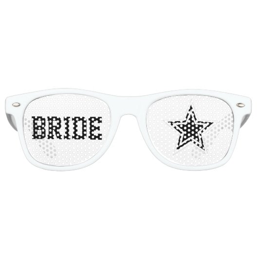 Superstar Bride Shades Fun Wedding Sunbril Retro Zonnebril (Voorkant)
