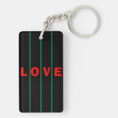 Superstar Cartoon Love Monogram Blauwe Groen Sleutelhanger (achterkant)