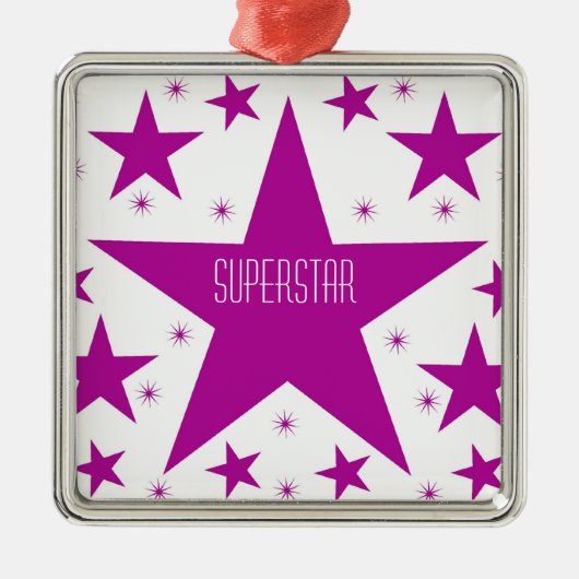 Superstar Collectie Premium Square Ornament (Voorkant)