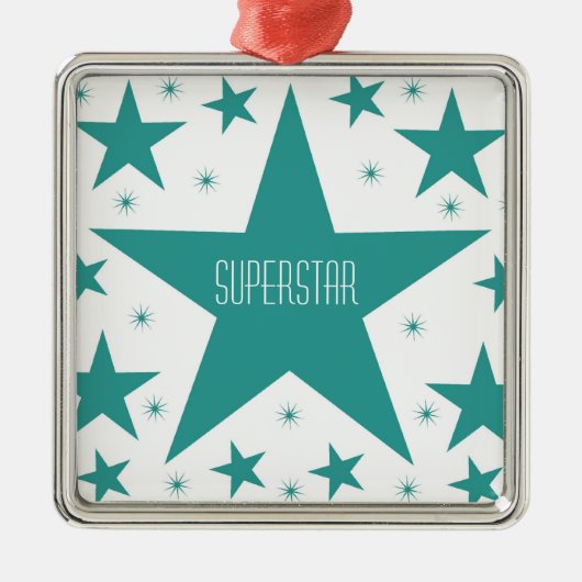 Superstar Collectie Premium Square Ornament (Voorkant)