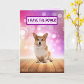 Superstar Corgi krijgt goed Kaart (Gele Bloem)