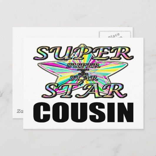 Superstar Cousin Briefkaart (Voorkant / Achterkant)