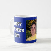 "Superstar Dad" Vaderdag Blauw/Grijs Koffiemok (Voorkant links)