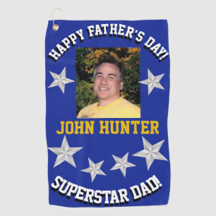 "Superstar Dad" Vaderdag golfhanddoek