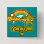 Superstar Employee Vierkante Button 5,1 Cm (Voorkant)