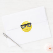 Superstar Gele Emoji-Stickers Ronde Sticker (Envelop)
