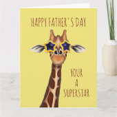 Superstar Giraffe, Coole Vaderdagkaart Kaart (Voorkant)