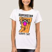 SUPERSTAR grappig 1980's vibe Gibby Cat T-shirts (Voorkant)
