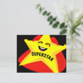 superstar humorous postcard. briefkaart (Staand voorkant)