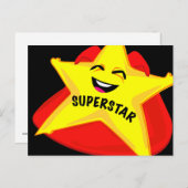 superstar humorous postcard. briefkaart (Voorkant / Achterkant)