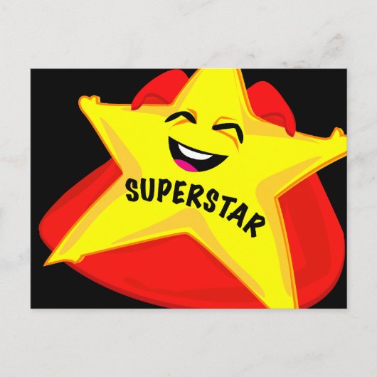 superstar humorous postcard. briefkaart (Voorkant)