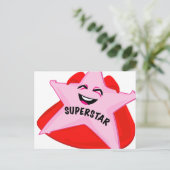 superstar humorous postcard. briefkaart (Staand voorkant)
