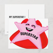 superstar humorous postcard. briefkaart (Voorkant / Achterkant)