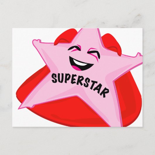 superstar humorous postcard. briefkaart (Voorkant)