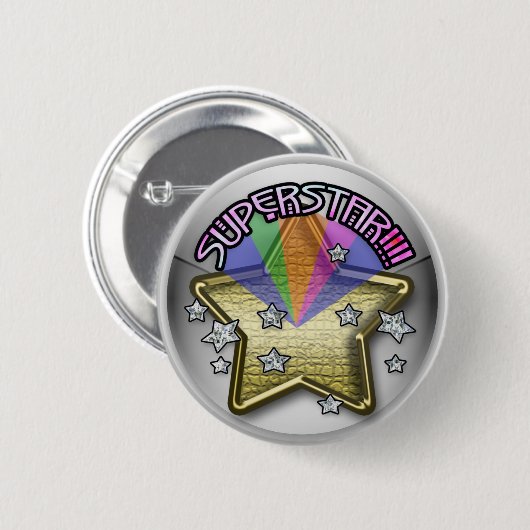 superstar kind ronde button 5,7 cm (Voorkant /achterkant)