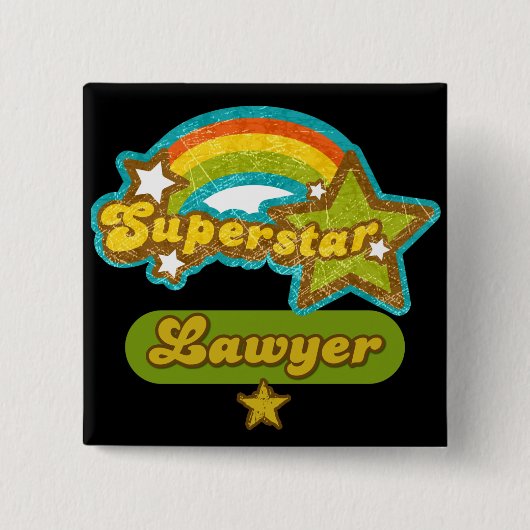 Superstar Lawyer Vierkante Button 5,1 Cm (Voorkant)