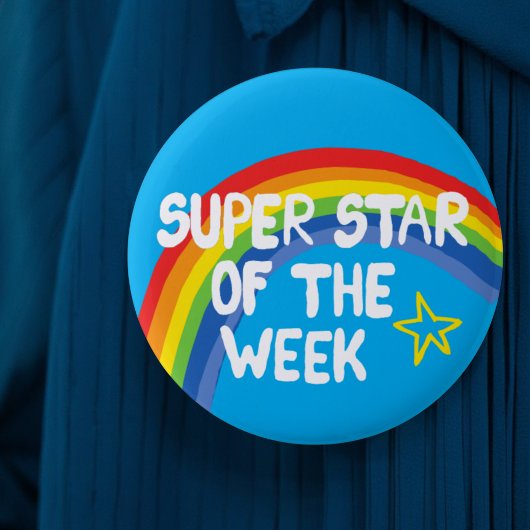 Superstar leerling van de week geweldige student ronde button 5,7 cm