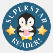 Superstar-lezersprijs voor leraren ronde sticker (Voorkant)