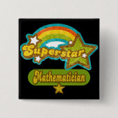 Superstar Mathematicus Vierkante Button 5,1 Cm (Voorkant)
