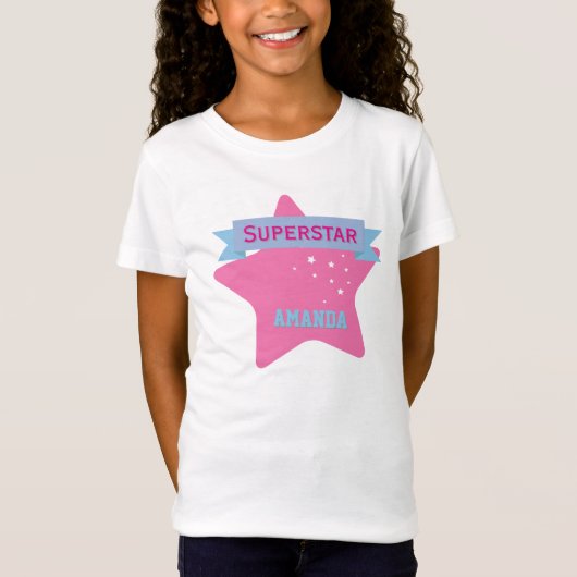 Superstar met eigen naam t-shirt (Voorkant)