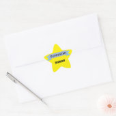 Superstar met naam ster sticker (Envelop)
