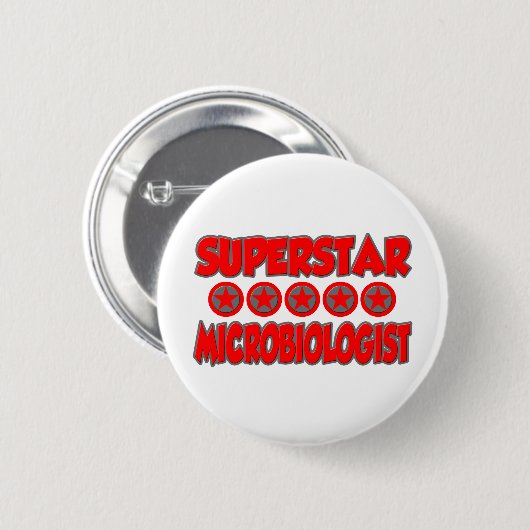Superstar Microbioloog Ronde Button 5,7 Cm (Voorkant /achterkant)