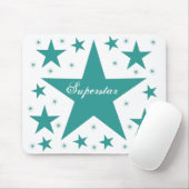 Superstar Mousepad, Blauwgroen Muismat (Met muis)