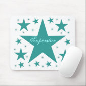 Superstar Mousepad, Blauwgroen Muismat (Met muis)