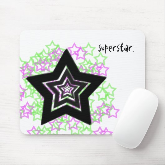 ~ superstar.~ mousepad muismat (Met muis)