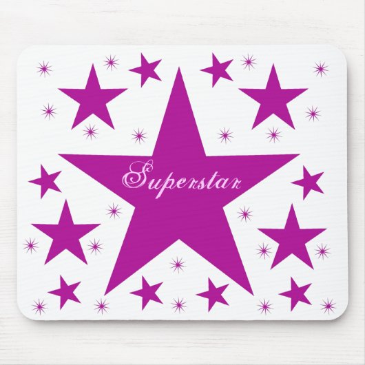 Superstar Mousepad, Paars Muismat (Voorkant)