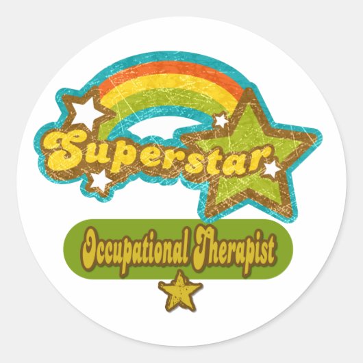 Superstar Occupational Therapist Ronde Sticker (Voorkant)