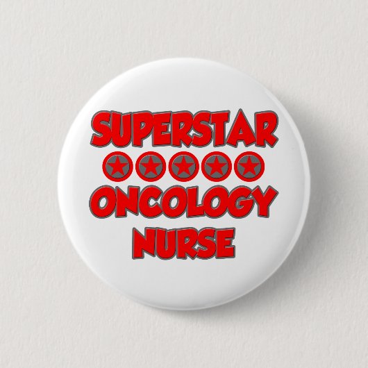 Superstar Oncology Nurse Ronde Button 5,7 Cm (Voorkant)