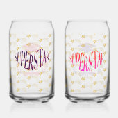 Superstar Pattern Afstuderen Drinkware Set Blikvorm Glas (Voorkant)