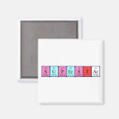 Superstar periodiek table name magnet (Voorkant / Achterkant)