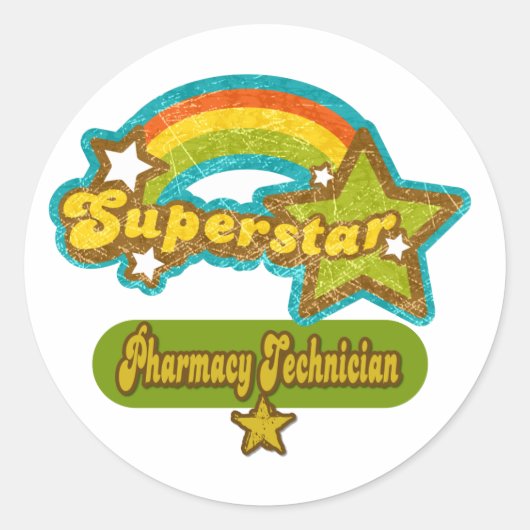 Superstar Pharmaceuticals Ronde Sticker (Voorkant)