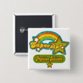 Superstar Physician Assistant Vierkante Button 5,1 Cm (Voorkant /achterkant)