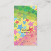 Superstar Rainbow - kleurrijke aangepaste profielk Visitekaartje (Achterkant)