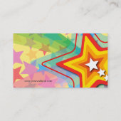 Superstar Rainbow - kleurrijke aangepaste profielk Visitekaartje (Achterkant)