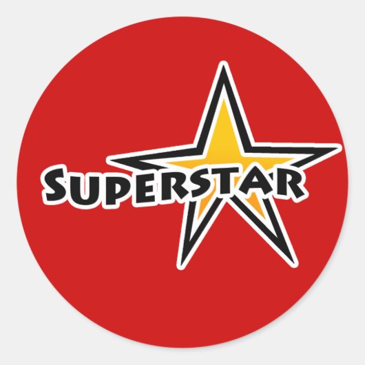 Superstar Ronde Sticker (Voorkant)