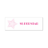 SUPERSTAR Roze Polka Dot Star Zelfinktende Stempel (Design)