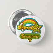 Superstar Seamstress Ronde Button 5,7 Cm (Voorkant /achterkant)