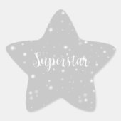 Superstar Silver Gray Starlight Ster Sticker (Voorkant)
