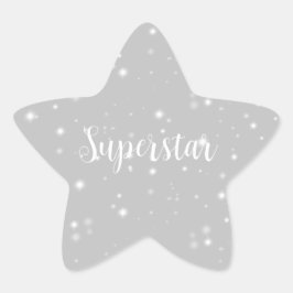 Superstar Silver Gray Starlight Ster Sticker